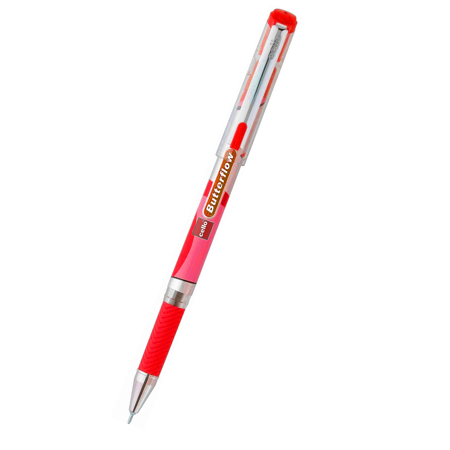 Cello Butter Flo Gel Pen Red